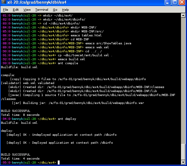 ANT execution example